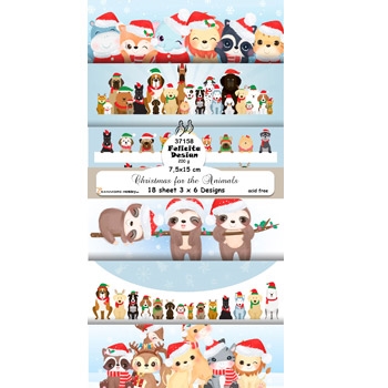 Felicita Design Christmas for the animals Mini slimcard 7,5x15cm 3x6 design  200g